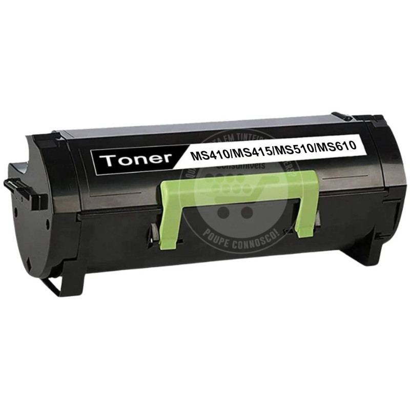 Toner Lexmark Compatível MS410/MS415/MS510/MS610 Preto