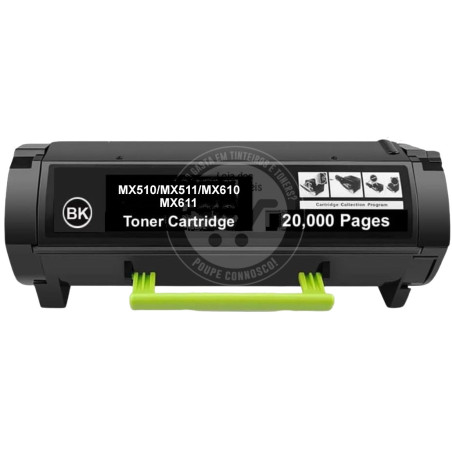 Toner Lexmark Compatível MX510/MX511/MX610/MX611 Preto