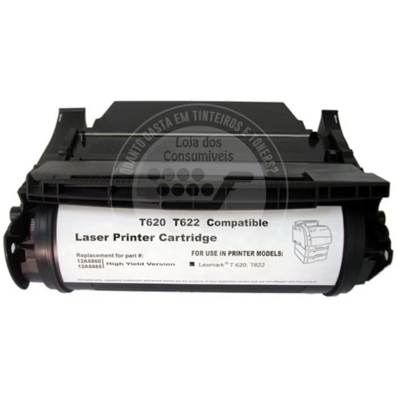 Toner Lexmark Compatível Optra T620/T622 Preto