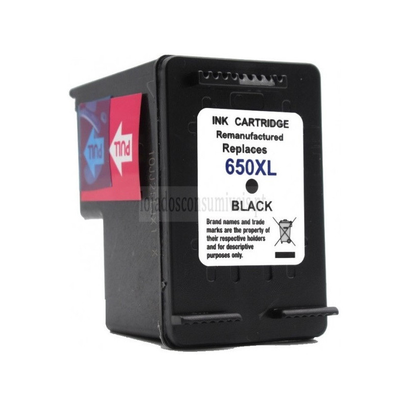Tinteiro HP Reciclado 650XL (CZ101AE) Preto
