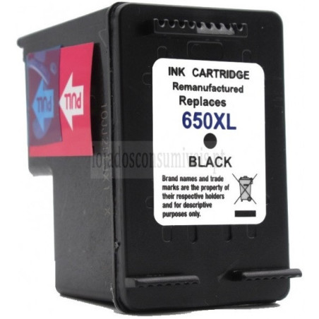 Tinteiro HP Reciclado 650XL (CZ101AE) Preto