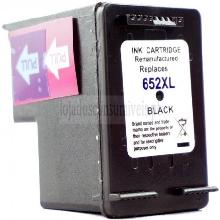 Tinteiro HP Reciclado 652XL (F6V25AE) Preto