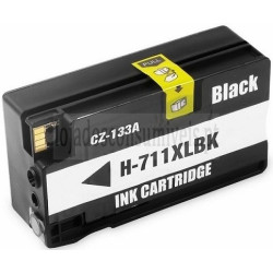 Tinteiro HP Compatível 711XL (CZ133A/CZ129A)Preto