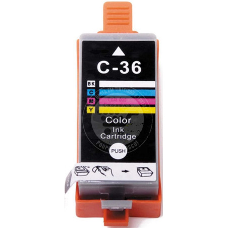 Tinteiro Canon Compatível CLI36 Tricolor