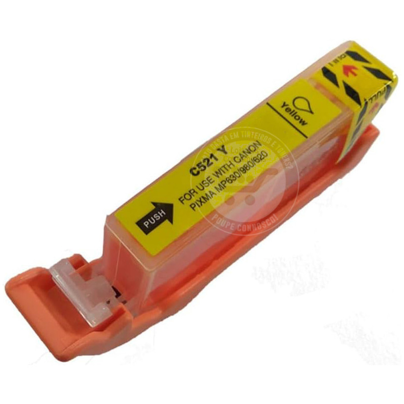 Tinteiro Canon Compatível CLI521 Amarelo