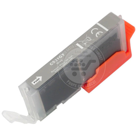 Tinteiro Canon Compatível CLI531 Cinzento