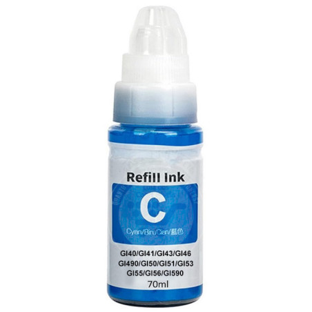 Tinta Canon Compatível GI40/GI41/GI43/GI46/GI490/GI50/GI51/GI53/GI55/GI56/GI590 Azul