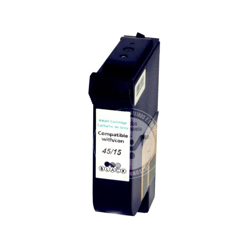 Tinteiro HP Reciclado 45/15 (51645AE/C6615DE) Preto