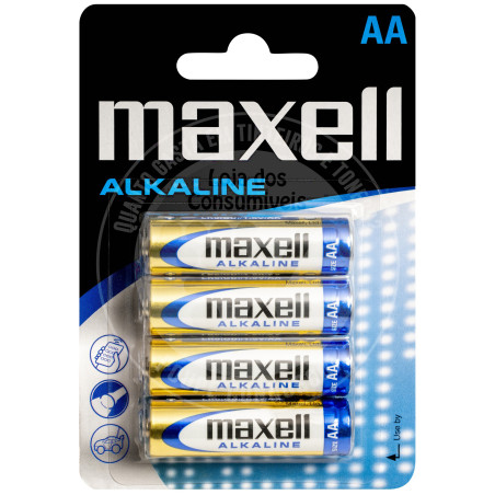 Pilhas Alcalinas Maxell LR06 (AA) - Pack 4