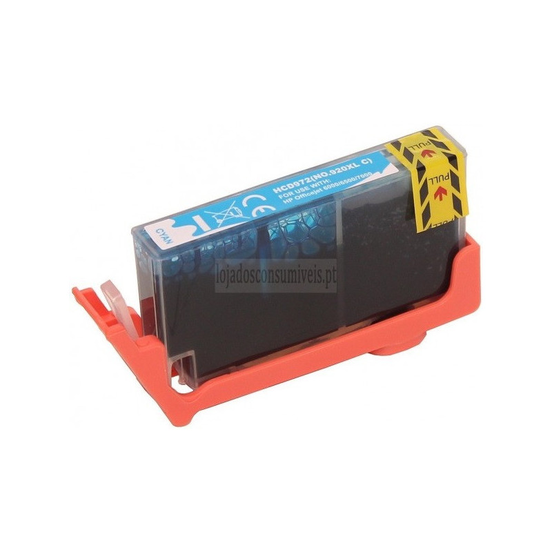 Tinteiro HP Compatível 920XL (CD972AE) Azul