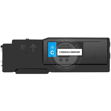 Toner Dell Compatível C2660DN/C2665DNF Azul