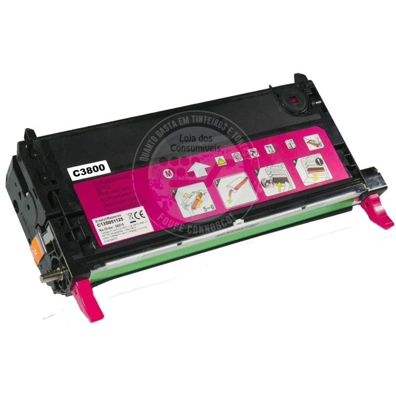Toner Epson Compatível Aculaser C3800 Magenta