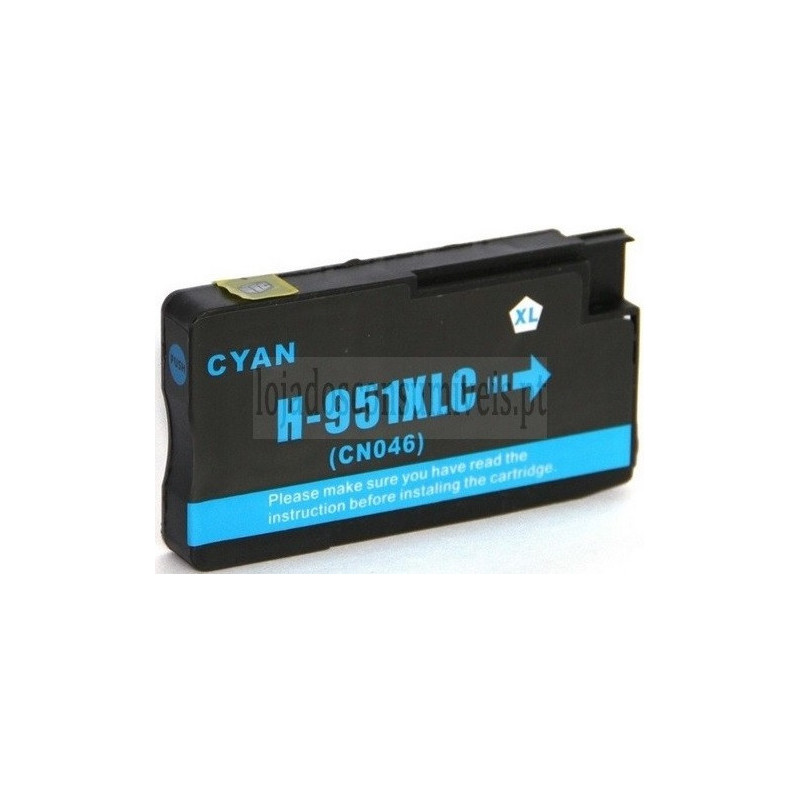 Tinteiro HP Compatível 951XL (CN046AE/CN050AE) Azul