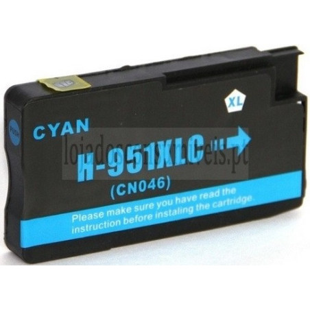 Tinteiro HP Compatível 951XL (CN046AE/CN050AE) Azul