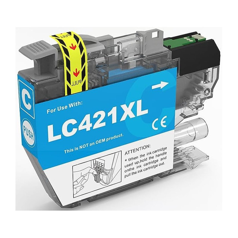 Tinteiro Brother Compatível LC421XL Azul