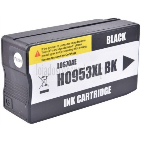 Tinteiro HP Compatível 953XL (L0S70AE/L0S58AE) Preto