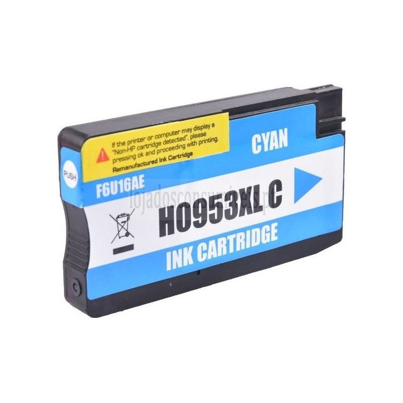 Tinteiro HP Compatível 953XL (F6U16AE/F6U12AE) Azul