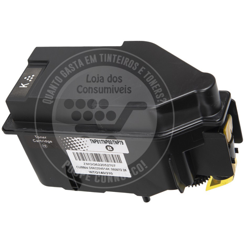 Toner Konica Minolta Compatível TNP81/TNP80/TNP79 Preto