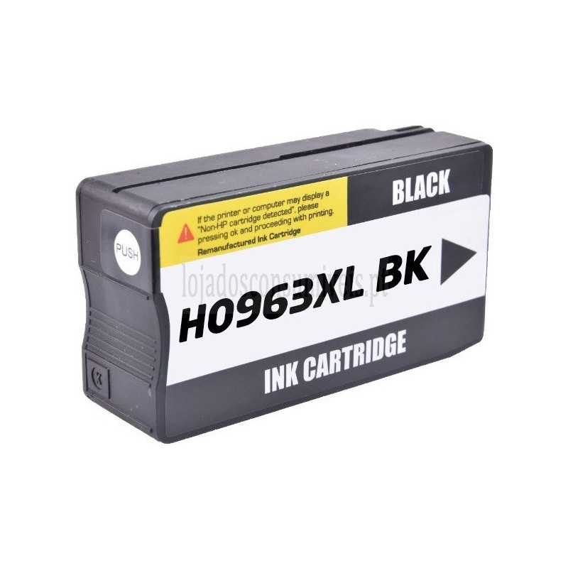 Tinteiro HP Compatível 963XL (3JA30AE/3JA26AE) Preto