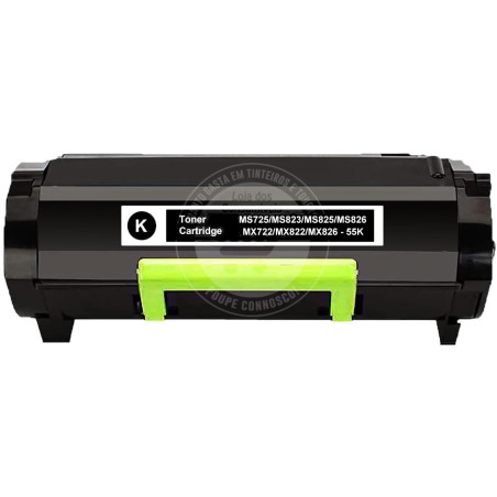 Toner Lexmark Compatível MS725/MS823/MS825/MS826/MX722/MX822/MX826 Preto