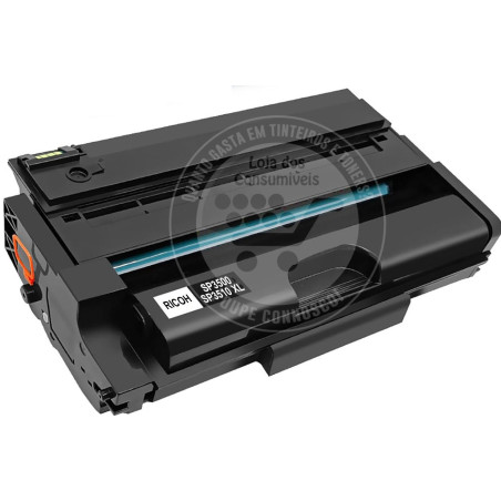 Toner Compatível Ricoh Aficio SP3500/SP3510 XL Preto (Alta Capacidade)