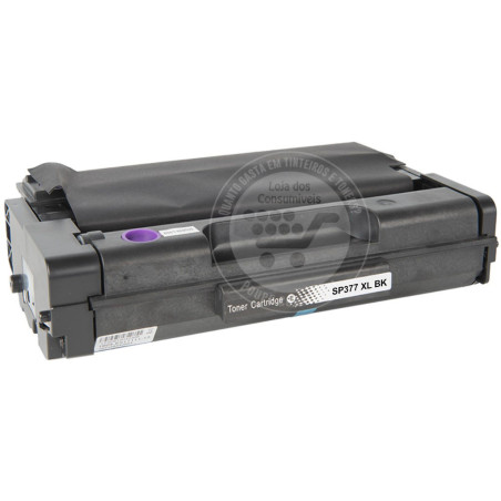 Toner Compatível Ricoh Aficio SP377 XL Preto (Alta Capacidade)
