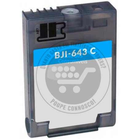 Tinteiro Canon Compatível BJI643 Azul