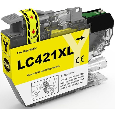 Tinteiro Brother Compatível LC421XL Amarelo