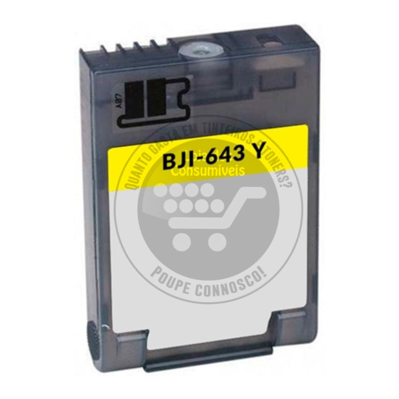 Tinteiro Canon Compatível BJI643 Amarelo