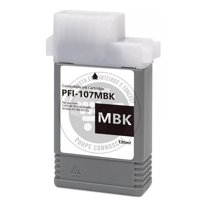 Tinteiro Canon Compatível PFI107 Preto Mate