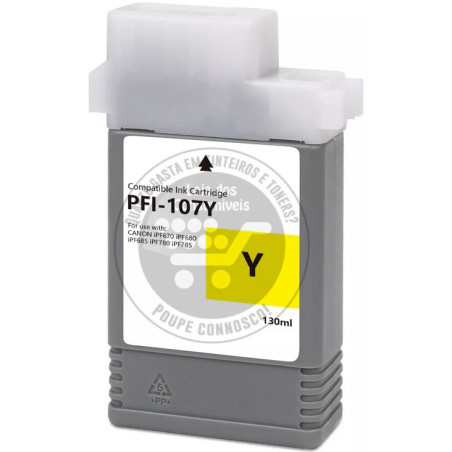 Tinteiro Canon Compatível PFI107 Amarelo
