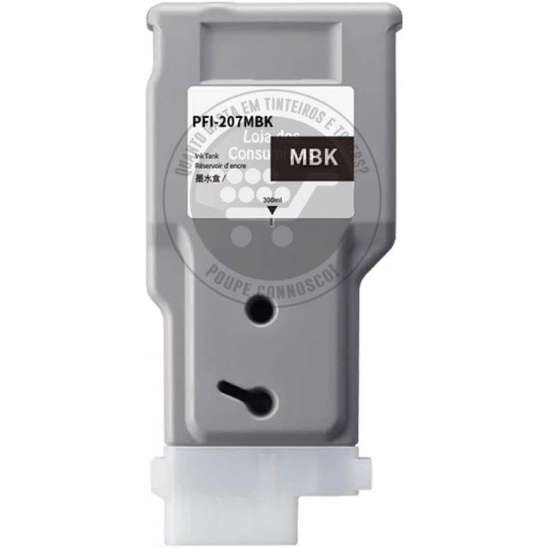 Tinteiro Canon Compatível PFI207 Preto Mate
