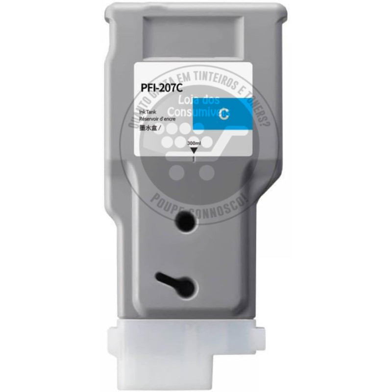 Tinteiro Canon Compatível PFI207 Azul
