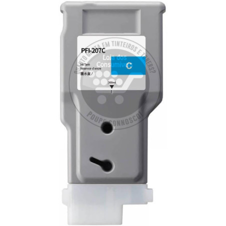 Tinteiro Canon Compatível PFI207 Azul