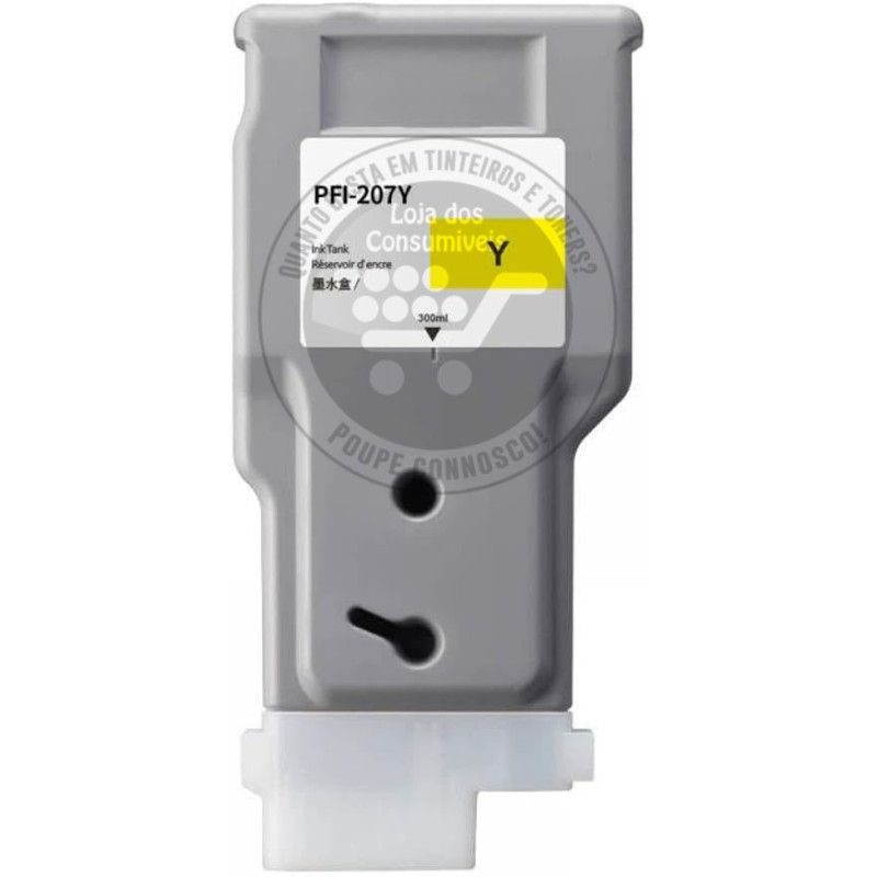 Tinteiro Canon Compatível PFI207 Amarelo