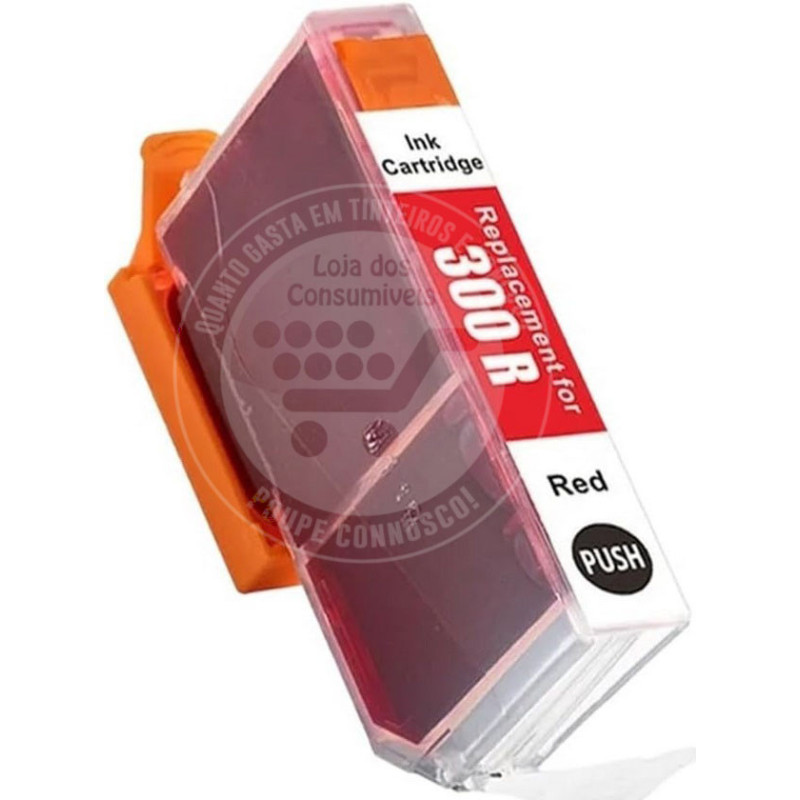 Tinteiro Canon Compatível PFI300 Vermelho