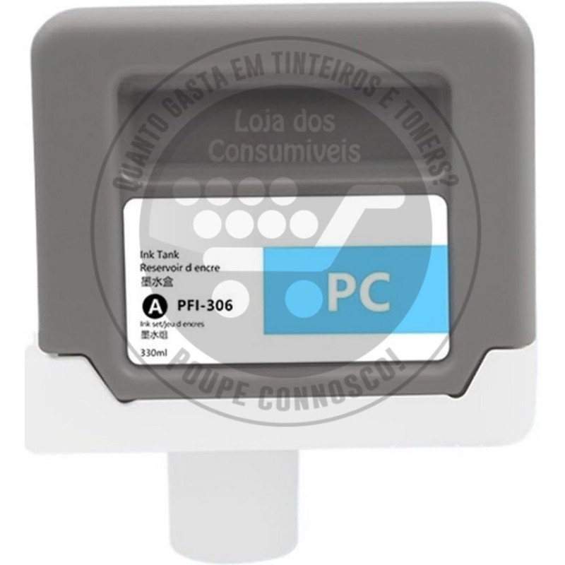 Tinteiro Canon Compatível PFI306 Azul Foto