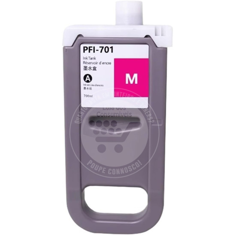 Tinteiro Canon Compatível PFI701/PFI301 Magenta