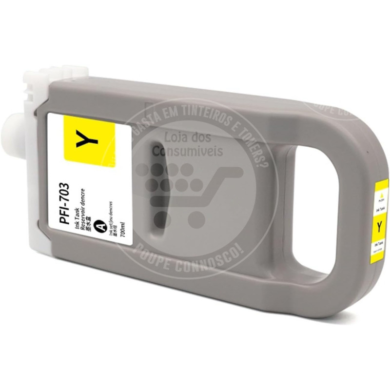 Tinteiro Canon Compatível PFI703/PFI303 Amarelo
