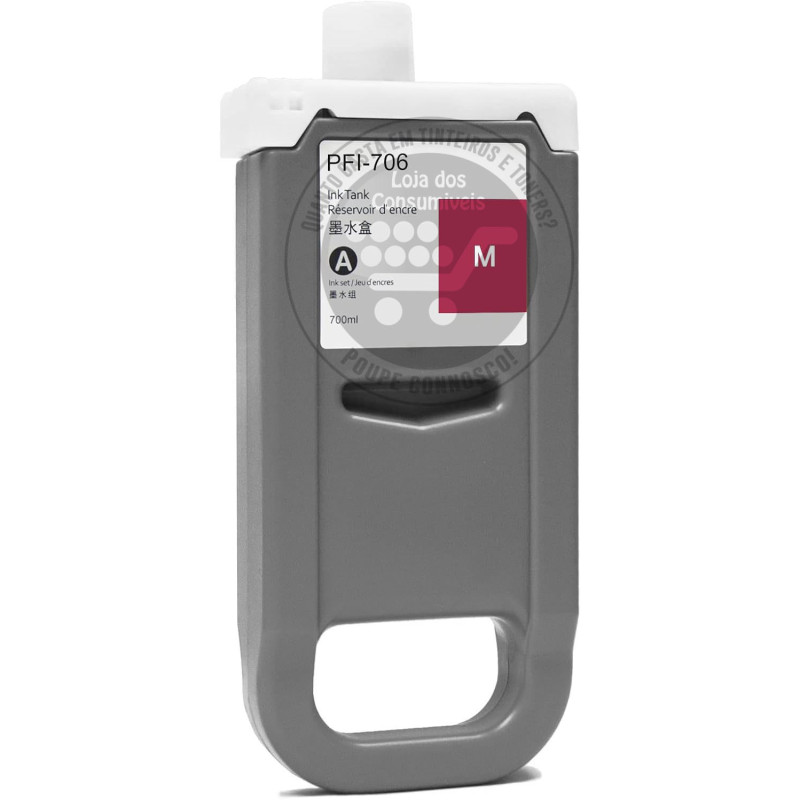 Tinteiro Canon Compatível PFI706 Magenta
