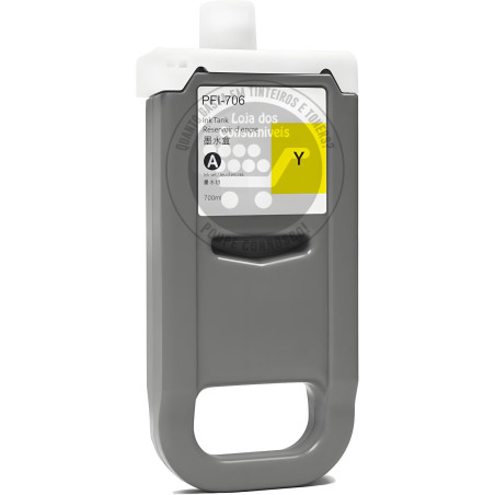 Tinteiro Canon Compatível PFI706 Amarelo