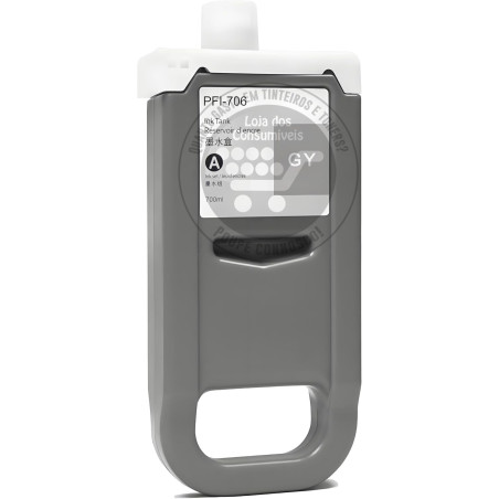 Tinteiro Canon Compatível PFI706 Cinzento