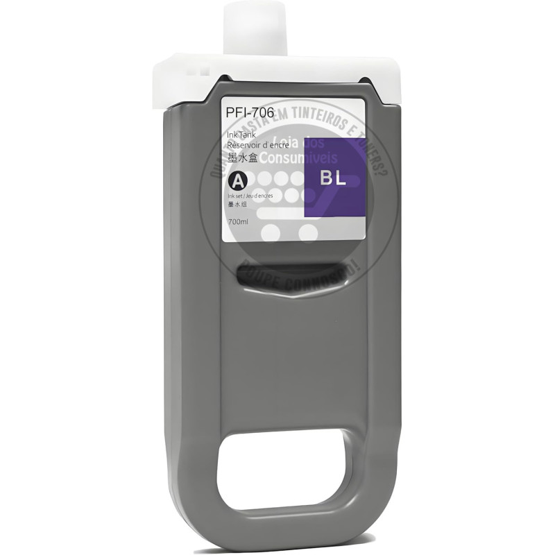 Tinteiro Canon Compatível PFI706 Blue