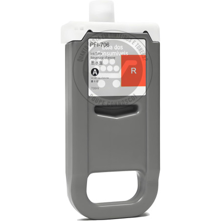 Tinteiro Canon Compatível PFI706 Vermelho