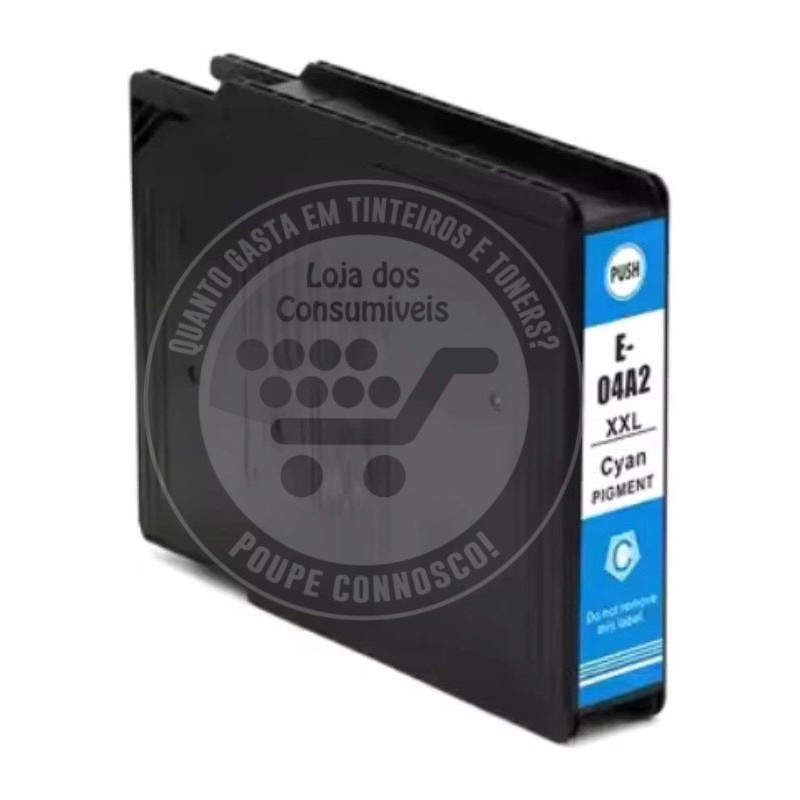 Tinteiro Epson Compatível T04A2 Azul