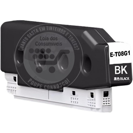 Tinteiro Epson Compatível T08G1 Preto