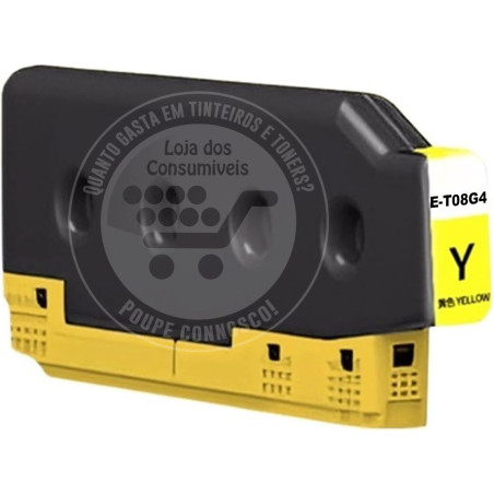 Tinteiro Epson Compatível T08G4 Amarelo