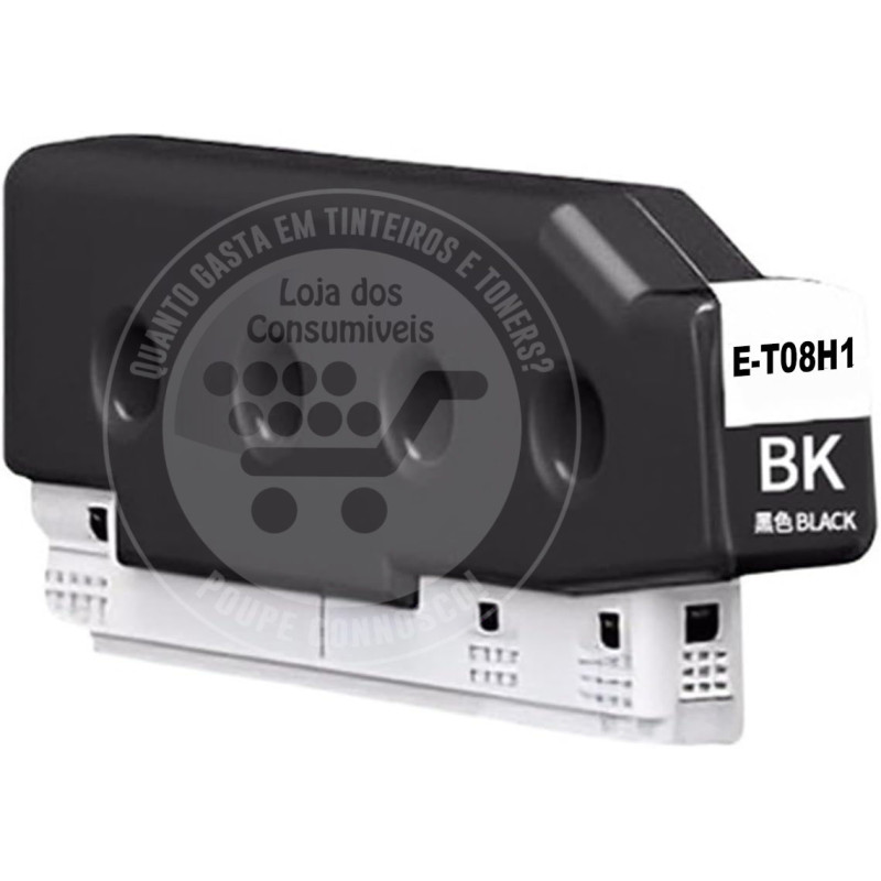 Tinteiro Epson Compatível T08H1 Preto