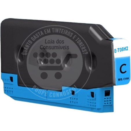 Tinteiro Epson Compatível T08H2 Azul
