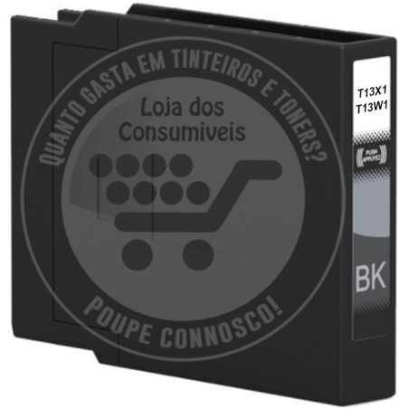 Tinteiro Epson Compatível T13X1/T13W1 Preto
